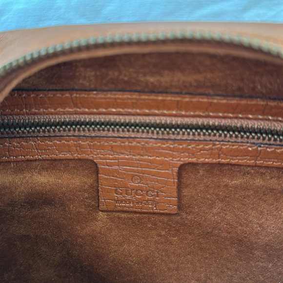 RARE GUCCI Authentic Leather Brown medium Horsebit Vintage Made in Italy - Picture 6 of 13